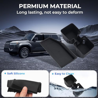 Cup Holder Insert & Wireless Charging Protective Mats for Lexus GX550 2026 2025 2024, Center Console Interior Accessories Silicone Cup Holder & Wireless Charger Cover Pad for 2024-2026 GX 550 - style: Fit for 2024-2026 GX550