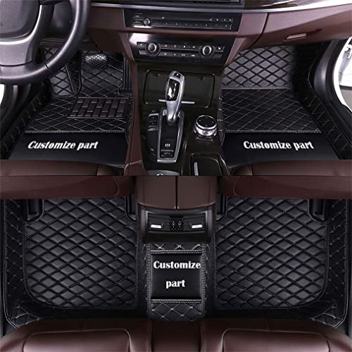 MELKEN Custom Fit Leather Car Floor Mats for 95% of Cars Full Coverage Floor Liners Car Mats (Black) - color: Black