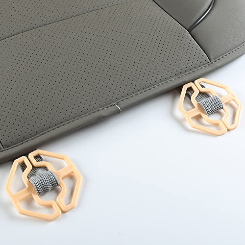 1pcs Luxury Car Seat Backrest Protector Cover Car Interior PU Leather Car Seat Cover Universal Anti-Slip Seat Cover(Dark Grey Backrest) - color: Dark grey Backrest