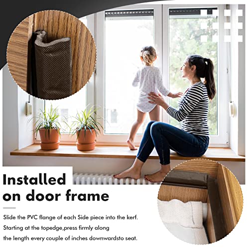 BBTO Weather Stripping Door Seal Exterior Weather Strip for Window V-Shaped Foam Kerf Garage Door Gap Blocker Soundproof Home Improvement Easy to Install(26 Feet,Brown) - color: Brown, size: 26 Feet