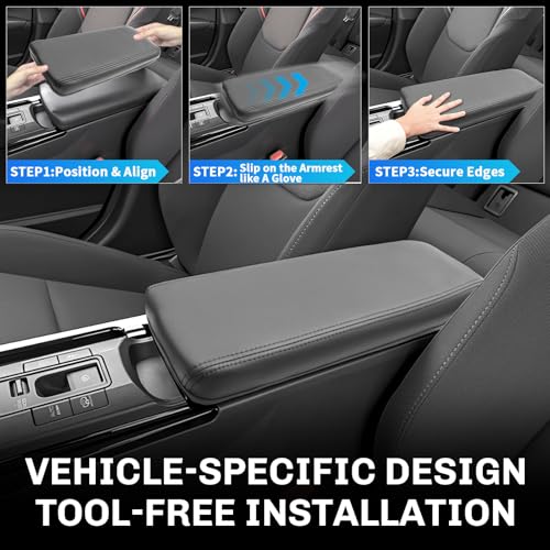 SXCY for 2025 2026 Toyota Prius Armrest Cover for 2025 2026 Toyota Prius Accessories 2026 Prius Center Console Cover 2026 Prius Middle Console Cover (Thin Cover) - color: 2023-2026 Prius Thin Leather Cover