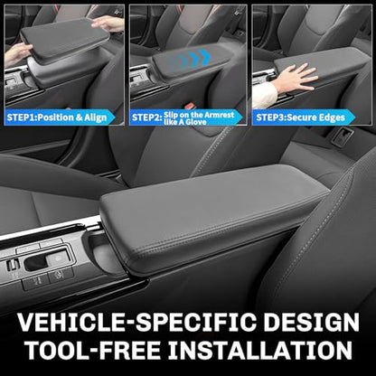 SXCY for 2025 2026 Toyota Prius Armrest Cover for 2025 2026 Toyota Prius Accessories 2026 Prius Center Console Cover 2026 Prius Middle Console Cover (Thin Cover) - color: 2023-2026 Prius Thin Leather Cover