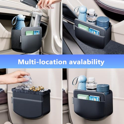 Tumecos 2Pcs Multifunctional Car Storage Box,Trash Can, Auto Door Side Organizer,Large Capacity Storage Bag,Foldable Back Seat Storage Pocket, Car Accessories Organizer Box(Style B)