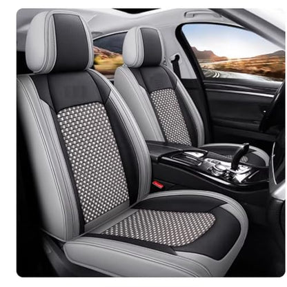 Custom Car Seat Covers for Mercedes Benz A B C CLA CLS CLK GLE GLS GLA GLK GL ML G S GLC SL CL SLC R SLK etc...Easy to Install car Cover (Black Gray K+) - color: Black Gray K+