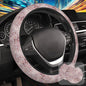Rose Gold Leopard Print Steering Wheel Cover with 2 Pcs Car Coasters Neoprene Steering Wheel Cover for Women Men Anti-Slip Breathable Car Accessories Universal 15 Inch Fit Auto Cars Trucks - color: Rose Gold Leopard Print