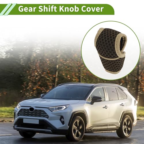Universal Gear Shift Knob Cover Stick Shifting Handle Protector Automotive Manual Fabric 1 Pc Anti-Slip Dark Brown - color: Dark Brown