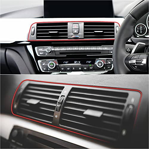 X AUTOHAUX Car Interior Trim Strip DIY Line Gap Door Edge Seal Protector Red 10m 3.28ft - color: Red