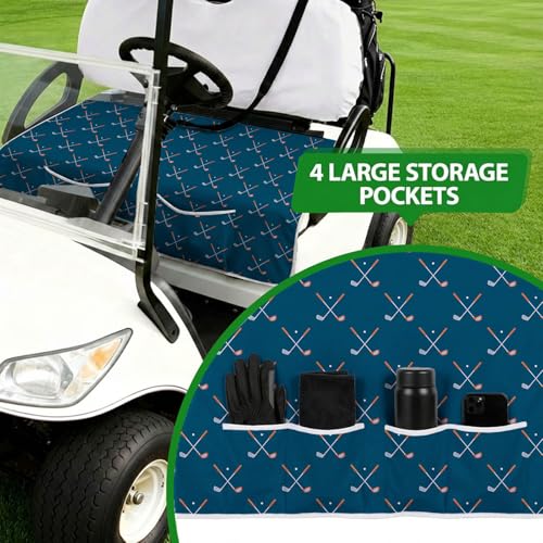 Golf Cart Seat Covers Golf Cart Seat Towel Blanket Group - color: Blue Golf with Pocket