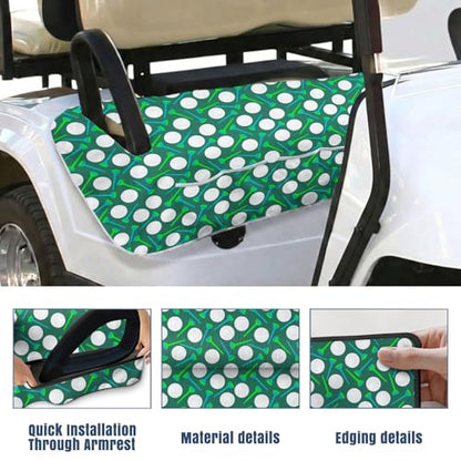Golf Cart Seat Covers Golf Cart Seat Towel Blanket Group - color: Green Golf with Pocket 2