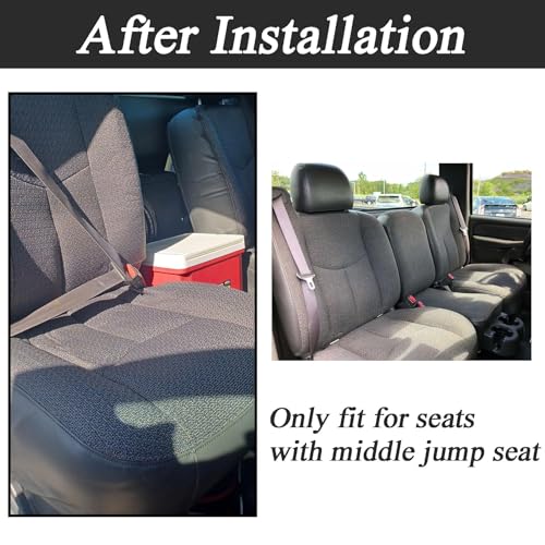 NLQR Front Driver Side Bottom Replacement Seat Cover Cloth Dark Gray and Bottom Foam Cushion Compatible with Chevy Silverado GMC Sierra 2003 2004 2005 2006 2007