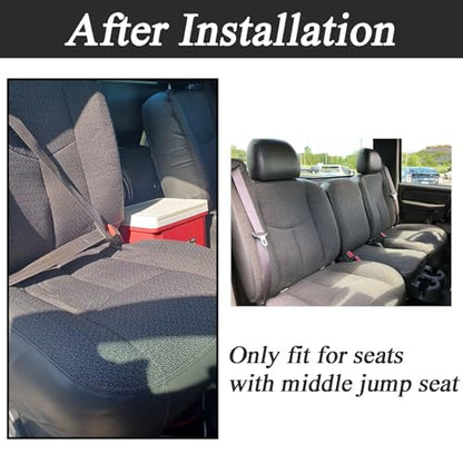 NLQR Front Driver Side Bottom Replacement Seat Cover Cloth Dark Gray and Bottom Foam Cushion Compatible with Chevy Silverado GMC Sierra 2003 2004 2005 2006 2007
