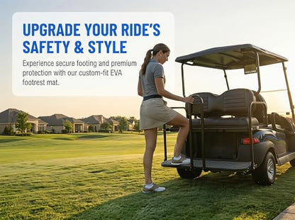 Golf Cart Rear Seat Kits Floor Mat,Fit for YA/EZGO RXV/TXT/Club Car DS/Precedent/Star Car/Excar/Icon, Anti-Skid Mat EVA Environmentally Friendly Materials for Mosts Golf Carts. - color: Dark Grey