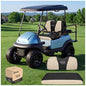 10L0L Golf Cart Seat Covers, Super Comfort Cooler Than Vinyl Seat Cover, Front and Rear Seat Cover for Yamaha EZGO Club Car, No Drilling Breathable Mesh Bench Seat Blanket, Machine Washable - color: Black + Beige, style: Front Seat - For Yamaha & Club Car