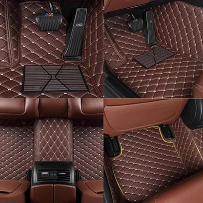 Personalized Floor Mats for Cars, Full Coverage Luxury Mats, Anti-Slip Set, Custom Fit for 99% of Sedan, Trucks, SUVs (Blue Black) - color: Blue Black