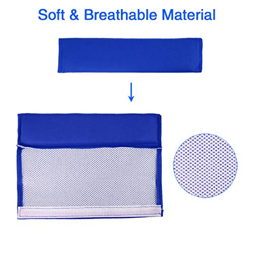 X AUTOHAUX 4pcs Universal Blue Car Safety Seat Belt Pads Cover with Soft Polyester Fiber Auto Seatbelt Shoulder Pad for More Comfortable Driving - color: Blue