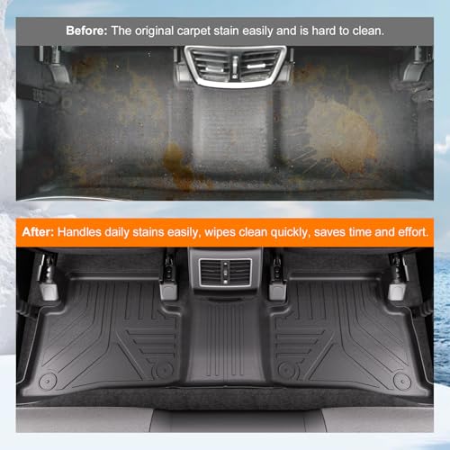 powoq Floor Mats Compatible with 2016-2021 Tucson Floor Liner Cargo Mat TPE Back Seat Protector Replacement for 2016 2017 2018 2019 2020 2021 Tucson Accessories (Trunk Mat+Backrest Mat+Floor Mats) - size: Compatible with Hyundai Tucson | 2016-2021