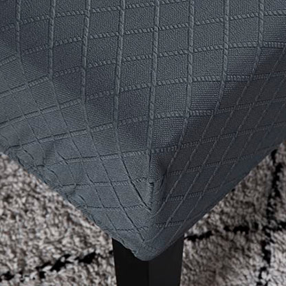 Fuloon Stretch Jacquard Dining Bench Cover - Anti-Dust Removable Bench Slipcover Washable Seat Cushion Protector for Bedroom, Kitchen, Hotel, Banquet (Gray) - color: Grey