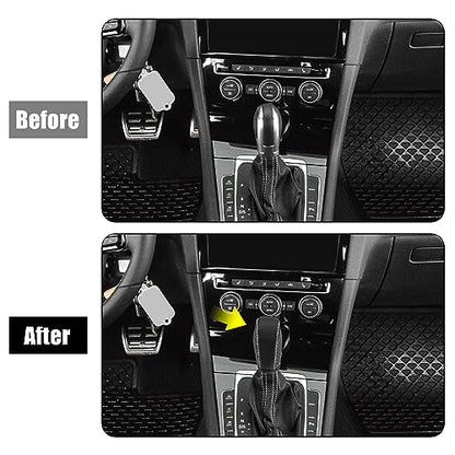 X AUTOHAUX Car Faux Leather Gear Shift Knob Cover for Volkswagen Jetta Tiguan 2011-2019 Passat Beetle 2012-2019 Atlas 2018-2019 CC 2013-2017 Gray Line - color: Gray