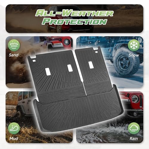 Cartist Cargo Mat & Backrest Mat Fits for Nissan Pathfinder 2022 2023 2024 2025 2026(7/8 Seats) All Weather TPE Trunk mat for Pathfinder Car Accessories for Pathfinder 2022-2026 - size: 10)Nissan Pathfinder (7/8 Seats)【22-26】