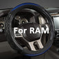 GIANT PANDA Steering Wheel Cover for Dodge Ram 1500 - Car Steering Wheel Covers for Dodge Ram 2500 3500 15.5-16 inch - Blue - color: B-Black+Blue