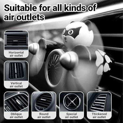 Car Air Freshener Pilot Twin Rotating Propeller, Cute Auto Fan Diffuser Air Outlet Car Vent Clip Fresheners, in-vehicle Fun Rotating Accessories Automotive Air Fresheners Decoration