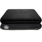 Gel Seat Cushion, Double Thick Breathable Honeycomb Design Absorbs Pressure Points Seat Cushion with Non-Slip Cover Gel Cushion for Office Chair Home Car Seat Cushion for Wheelchair (Black) - color: Black