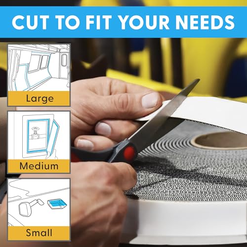 Industrial Strength - Clear Indoor/Outdoor Adhesive Mounting Tape - Self Mating Reclosable Fastener Compatible with 3M SJ3550 / SJ3560 Dual Lock - size: 20 INCH, style: Clear