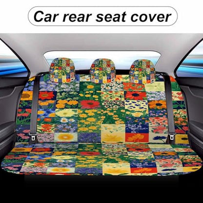Floral Patchwork Quilt Universal Car Seat Cover Automotive Seat Covers Compatible Universal Fit for SUV Van Trucks - size: Frontseat2PCS