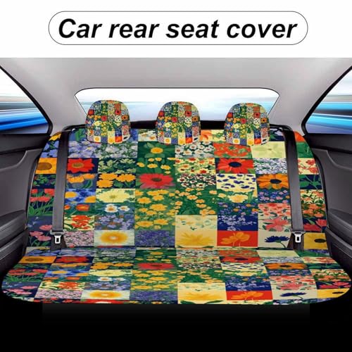 Floral Patchwork Quilt Universal Car Seat Cover Automotive Seat Covers Compatible Universal Fit for SUV Van Trucks - size: Fullset