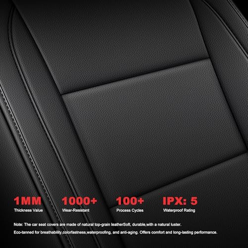 TTX LIGHTING Car Seat Covers for Chevrolet Chevy Equinox 2018-2024 Seat Covers Waterproof 2 Front Set Breathable Faux Leather Custom Fit Car Protector Cushion Accessories - size: 17.Equinox 2018-2024 Only 2PCS Front