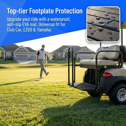 Golf Cart Rear Seat Kits Floor Mat,Fit for YA/EZGO RXV/TXT/Club Car DS/Precedent/Star Car/Excar/Icon, Anti-Skid Mat EVA Environmentally Friendly Materials for Mosts Golf Carts. - color: Dark Grey