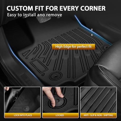 Floor Mats for 2025 2026 Chevrolet Chevy Equinox (Non EV) / GMC Terrain Car Mat, All Weather TPE Custom Cargo Liner Seat Back Cover Protectors Accessories (Floor Mats+Backrest Mat+Trunk Mat) - size: 2)Chevrolet Equinox Gas/GMC Terrain｜25-26｜Full Set