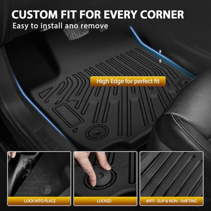 Floor Mats for 2025 2026 Chevrolet Chevy Equinox (Non EV) / GMC Terrain Car Mat, All Weather TPE Custom Cargo Liner Seat Back Cover Protectors Accessories (Floor Mats+Backrest Mat+Trunk Mat) - size: 2)Chevrolet Equinox Gas/GMC Terrain｜25-26｜Full Set
