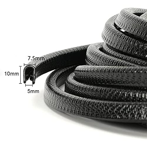 32.8ft (10m) Car Door Edge Guards Black – Rubber, No Glue, U-Shaped, Built-in Metal Clips, Fits Most Vehicles, Fade-Resistant, Scratch- and Chip-Resistant – Reduces Dings in Parking Lots - color: black, size: 32-4/5Ft