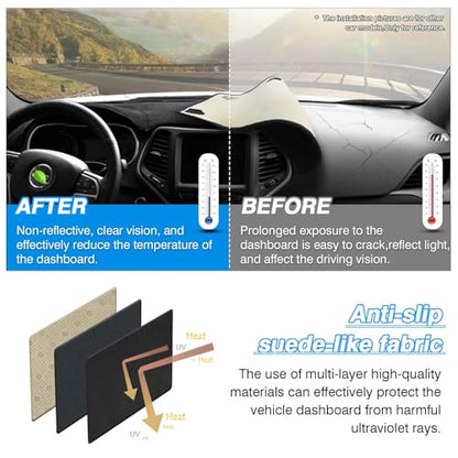 CARTIST Dash Cover Fits for Hyundai Santa Cruz 2022 2023 2024, Dashboard Mat for Santa Cruz Accessories with Non-Slip Silicone Backside - size: Hyundai Santa Cruz 2022-2024