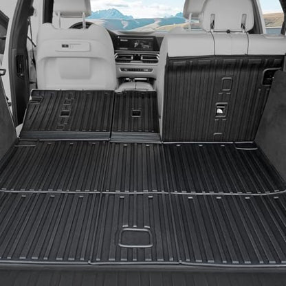 Cargo Mat with Backrest Mats for 2019-2025 2026 BMW X5 G05, All-Weather TPE Cargo Liner Trunk Mat with Seat Back Covers for BMW X5 Accessories (Only for 5 Seats)
