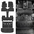 YITAMOTOR Floor Mats Fit for Hyundai Palisade 2020-2025 7/8 Seats, TPE All Weather Car Protection Floor Liners Palisade Accessories, 1st & 2nd & 3rd Row & Backrest Mat & Cargo Liner, Black - style: 2020-2025 Palisade Full Set