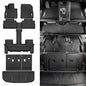 YITAMOTOR Floor Mats Fit for 2020-2025 Hyundai Palisade 7/8 Passenger, All Weather TPE Rear Trunk mat for Palisade Car Accessories, 1st & 2nd & 3rd Row & Backrest Mats & Cargo Liner, Black