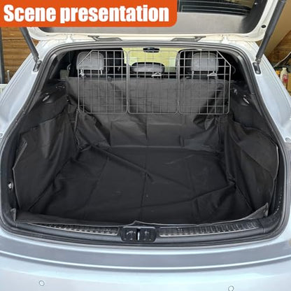 SUV Cargo Liner for Dogs, Heavy Duty Waterproof Oxford Cloth Pet Trunk Protector Mat, Non-Slip Washable Dog Cargo Cover, Universal Vehicle Pet Travel Accessories for Cars/Trucks(Black) - size: Black
