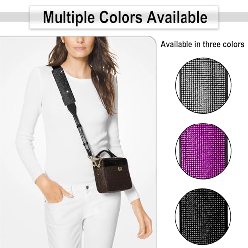 2 PCS Bling Car Seat Belt Shoulder Pads, Bling Seat Belt Covers with Bling Rhinestones, Car Accessories Seatbelt Strap Pad with Crystal Diamond for Car, Truck, SUV (Black Diamond) - color: Black