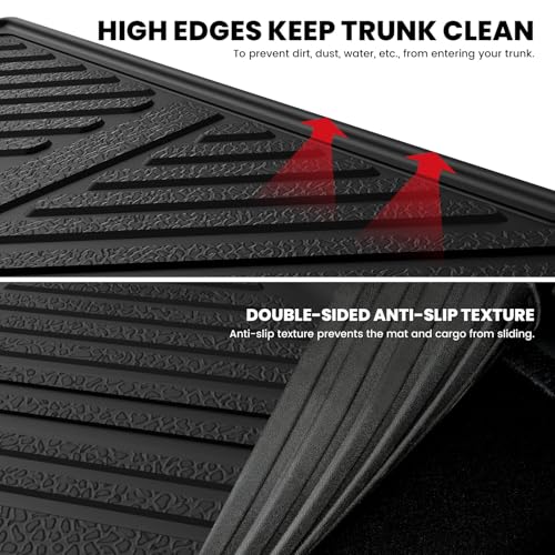 LASFIT Cargo Mat & Seatback Mat for Volkswagen Tiguan 2025-2026, Custom Fit All-Weather TPE Rubber Backrest & Trunk Mats for VW Tiguan Accessories, Waterproof, Easy to Clean, Black - size: 2)2025-2026|For VW Tiguan|Backrest & Trunk