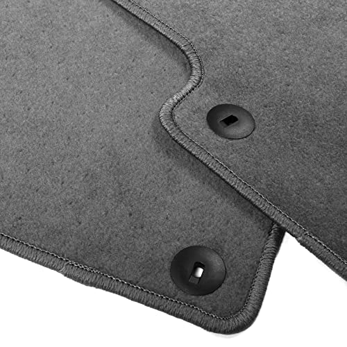 IKON MOTORSPORTS, Custom Fit Floor Mats Compatible with 2021-2026 Kia K5, Gray/Grey Nylon Car Auto Front Rear Carpets Liner 4PC Set Protector, 2022