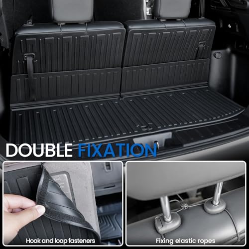 Floor Mats Cargo Mat Set for 2022-2025 2026 Mitsubishi Outlander (Not Fit Sport or PHEV), All Weather TPE Backrest Mat Trunk Mat Cargo Liner Accessories(Floor Mats+Backrest Mats+Cargo Mat)
