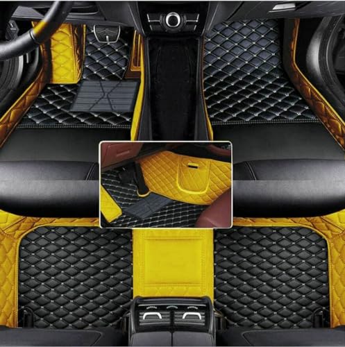 AerfineCar Mats Fit for BMW 1 2 3 4 5 6 7 8 Series X1 X2 X3 X4 X5 X6 X7 GT Waterproof car Floor mats Custom Full Coverage All Weather Protection Non-Slip Leather Floor Liners (Fashion Color 22) - color: Fashion Color 22