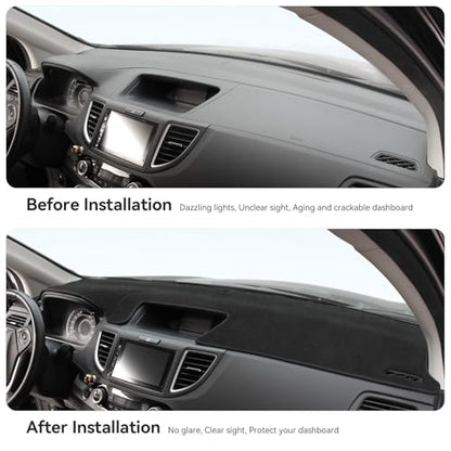 Dash Cover for Honda CRV 2016 2015 2014 2013 2012 Accessories Flannel Dashboard Cover Dash Mat Center Console Cover Sunshield Protector Pad - size: for Honda 2012-2016 CRV