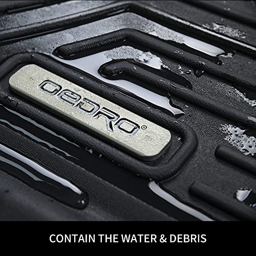 OEDRO Floor Mats for 2017-2022 Honda CR-V, Unique Black TPE All-Weather Honda CR-V Floor Liners, Includes 1st and 2nd Row: Front, Rear, Full Set Liners - style: 2017- 2022 | 1st & 2nd Row|