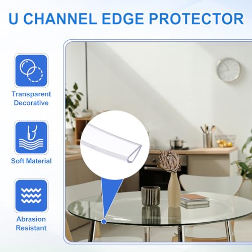 uxcell Clear Edge Trim, 9.8Ft Silicone U Channel Edge Protector, Edges Guards Fits 25/32"-13/16" for Car Doors Sheet Metal Parts (1" W x 9/16" H) - size: 9.8Ft x 1" x 9/16", Fits 25/32"-13/16"