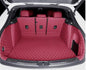 ZYCHUANGYING Trunk Mat Compatible with Porsche-Macan(Gas Model) (Trunk Mat+Backrest Mat+High Sides Panel) Heavy Duty Leather Cargo Liner Anti-Slip - color: Red, size: MacanTrunk Mat
