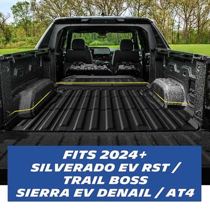 MICHELIN Truck Bed Mat for 2024-2026 Chevy Silverado EV RST/Trail Boss & GMC Sierra EV Denali/AT4 Only, All-Weather Truck Bed Liner, Custom Fit, Durable TPE Bedliner, Non-Slip - size: 2) Silverado EV/Sierra EV | 24-26 | 5.9 FT