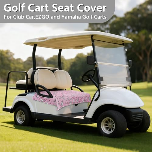 Golf Cart Seat Covers, Universal Golf Cart Seat Towel Blanket for Yamaha, EZGO, Club Car, Icon and More 2-Seat Carts, 100% Microfiber Keeps Seat Comfortable and Clean - color: golf